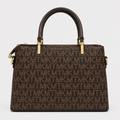 BellaVie Monogram Print Structured Handbag