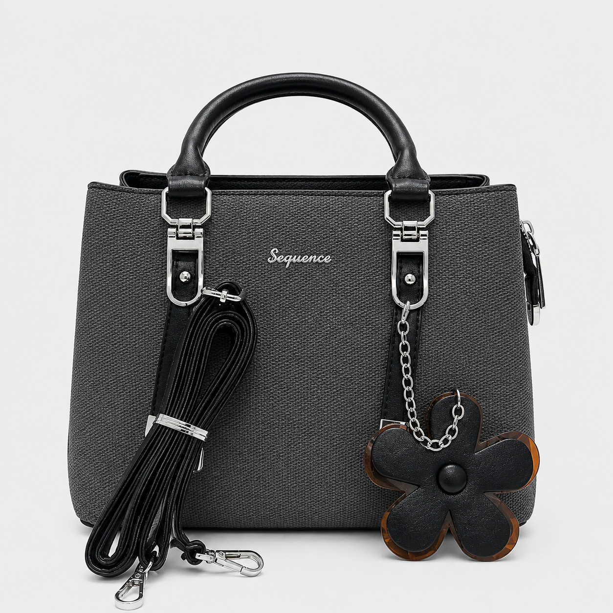 BellaVie Structured Textured Handbag