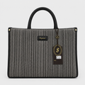 BellaVie Textured Black Tote Bag