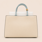 Emily Loran Floral-Embossed Structured Tote with Pouch