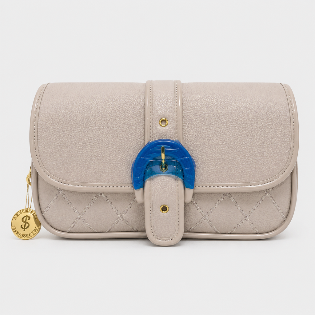 BellaVie Quilted Buckle Crossbody Bag