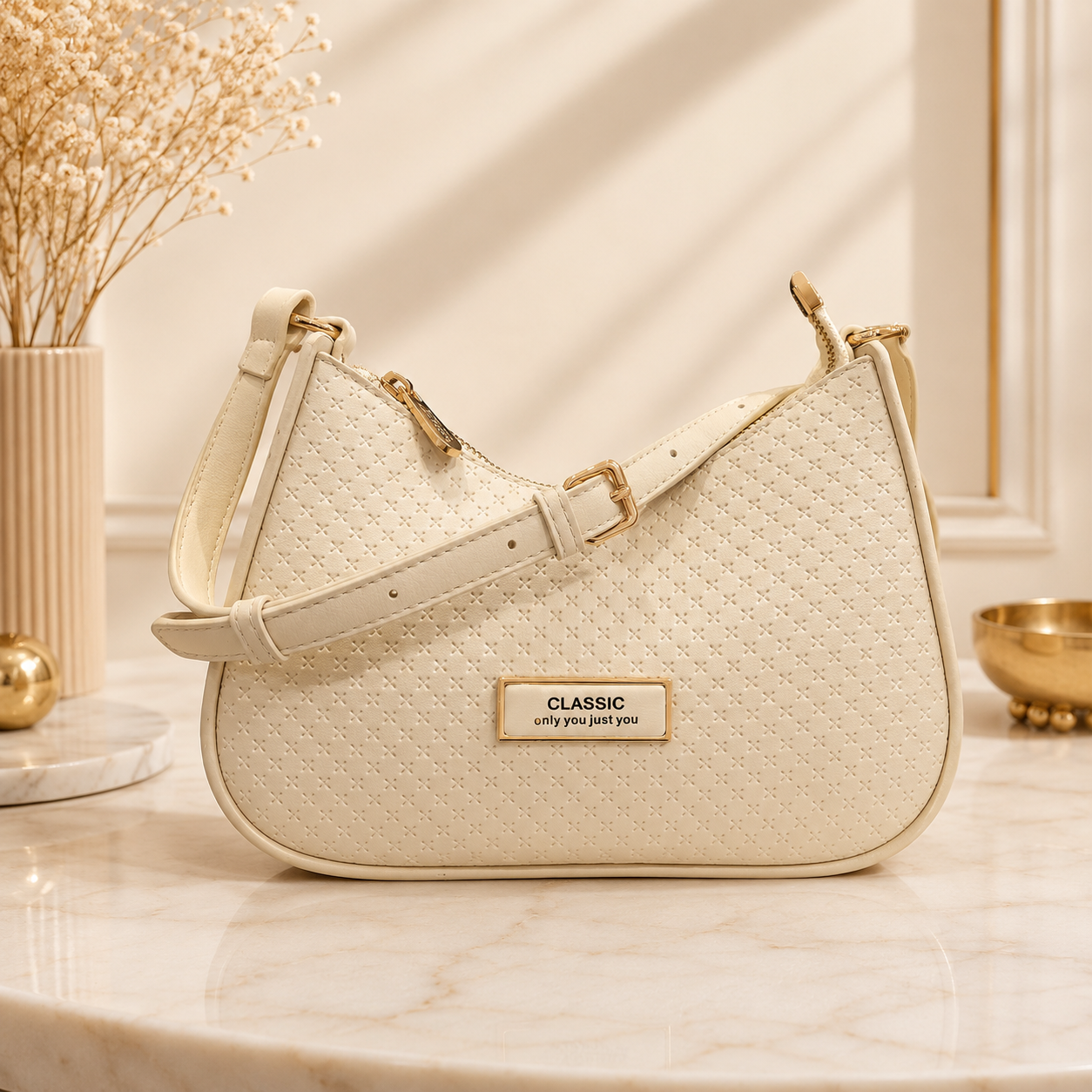 Bellavie Textured Hobo Shoulder Bag