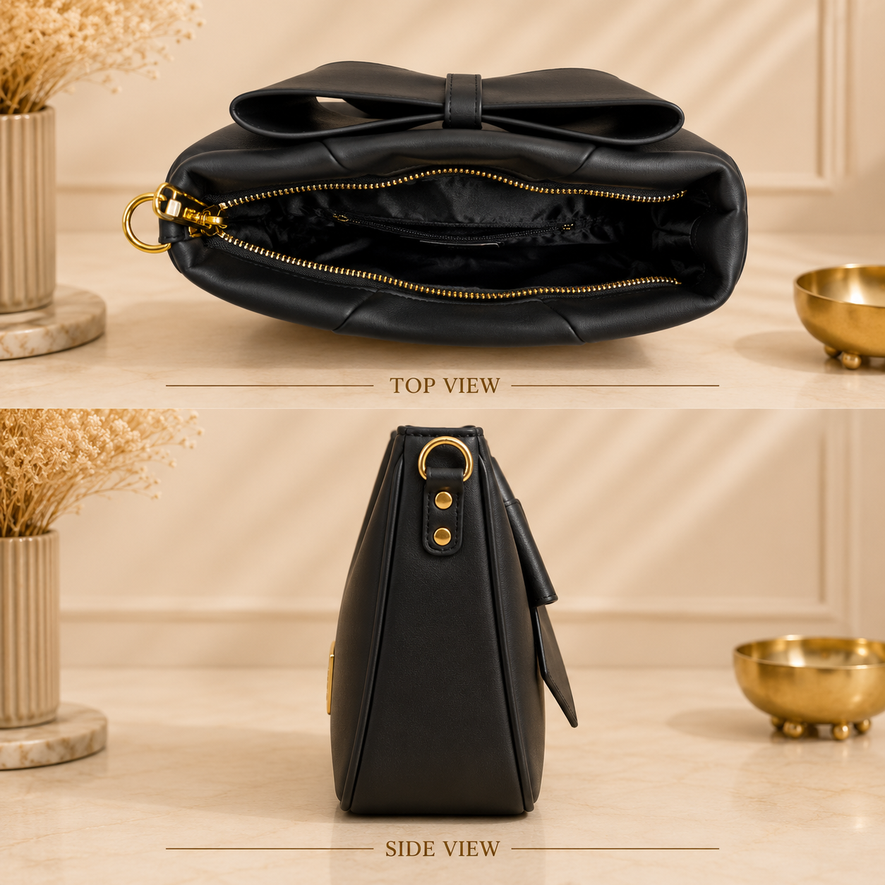 Bellavie Textured Hobo Shoulder Bag