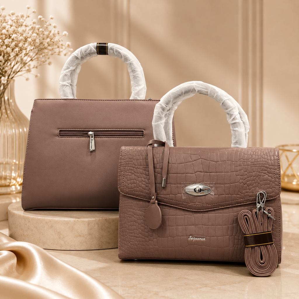 Bellavie Croc-Embossed Structured Handbag
