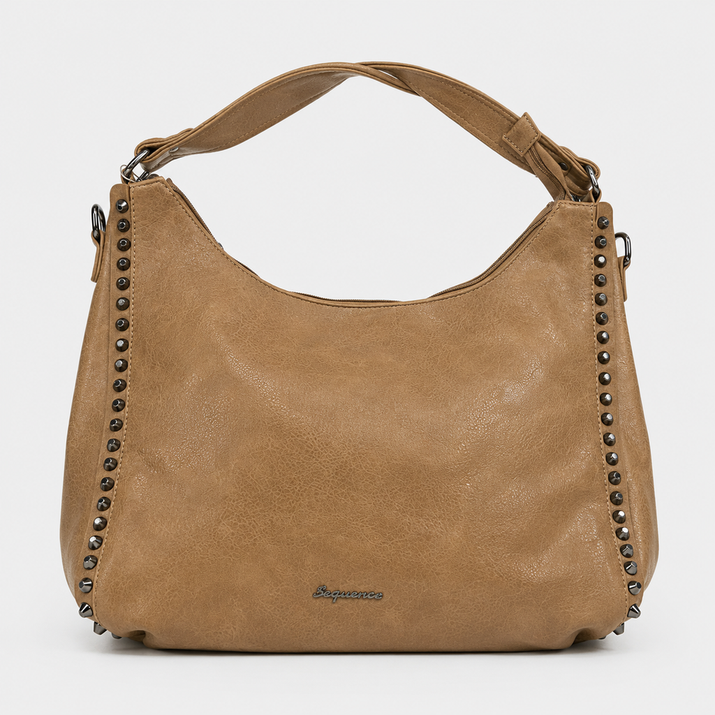 BellaVie Studded Hobo Tote Bag